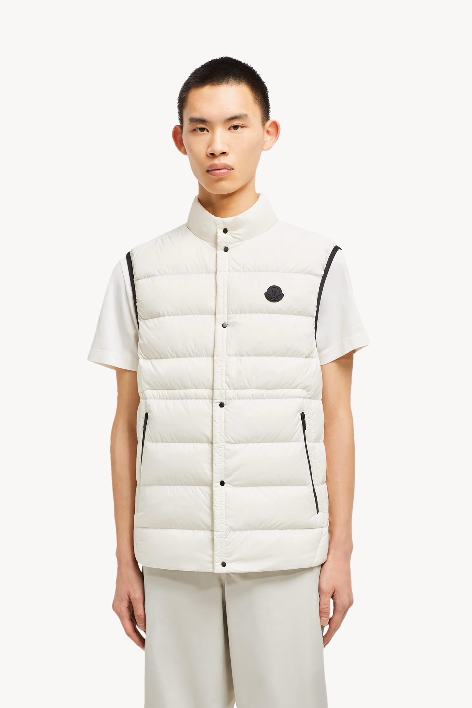 Chaleco plumífero Plaret Hombre Blanco Marfil Moncler 3